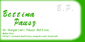 bettina pausz business card
